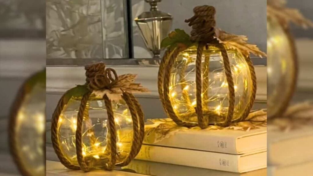 Finished TikTok DIY Pumpkin Lantern Décor, a completed DIY project