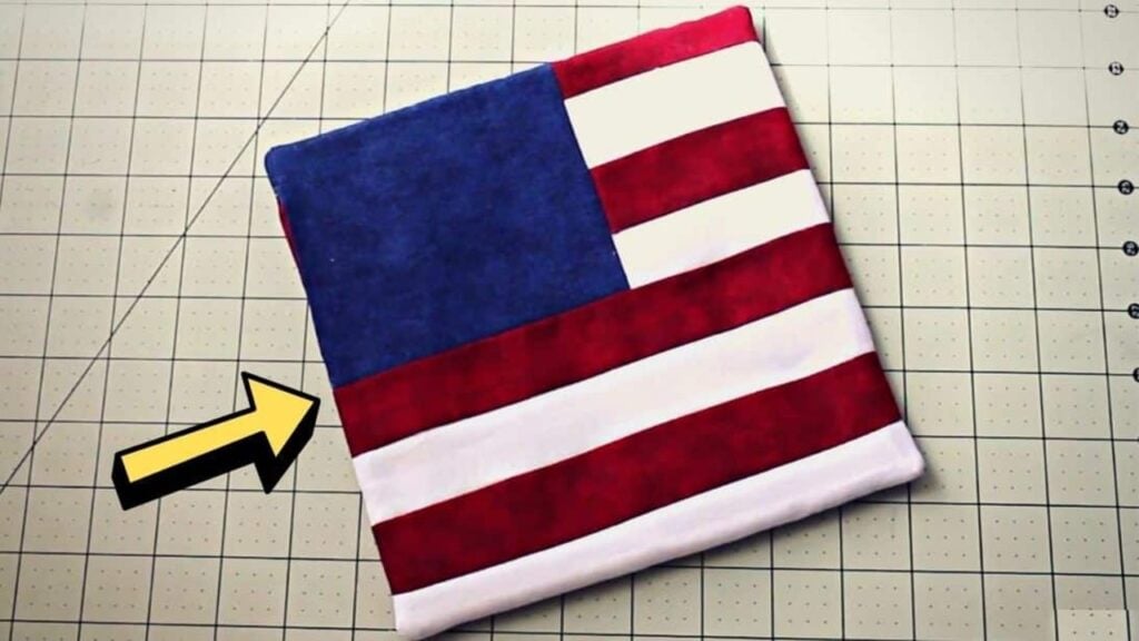 Finished Quick & Easy Flag Potholder Sewing, a completed DIY project