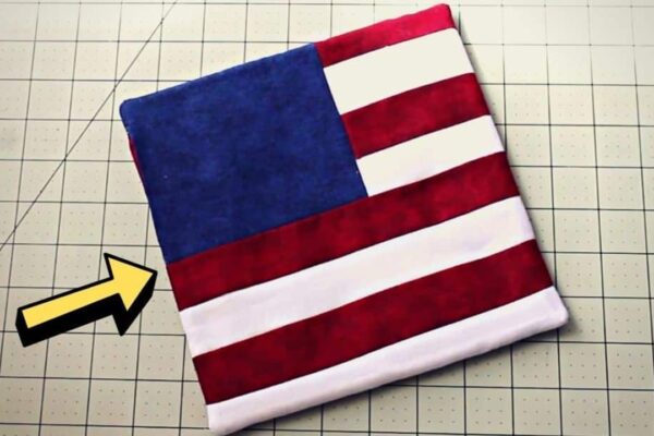 Finished Quick & Easy Flag Potholder Sewing, a completed DIY project