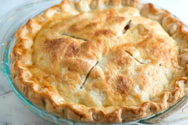 Easy Flaky Butter Pie Crust, homemade and freshly served