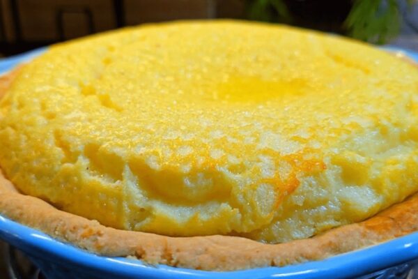 Easy Flaky Buttermilk Pie, homemade and freshly served