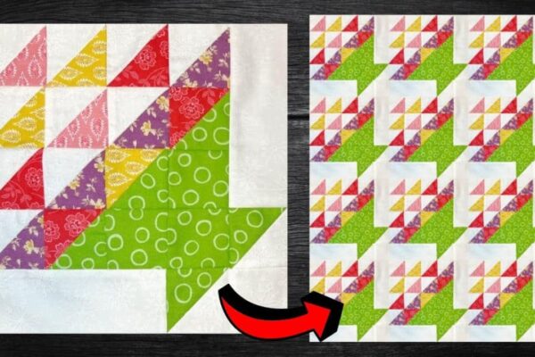 Finished a Flower Basket Quilt Block, a completed DIY project