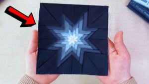 Finished a Folded Star Quilt Block, a completed DIY project
