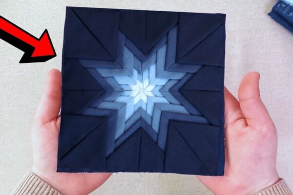 Finished a Folded Star Quilt Block, a completed DIY project