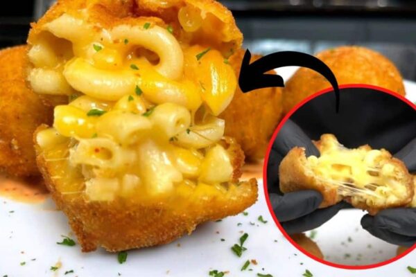 Easy Fried Mac & Cheese Bites, homemade and freshly served