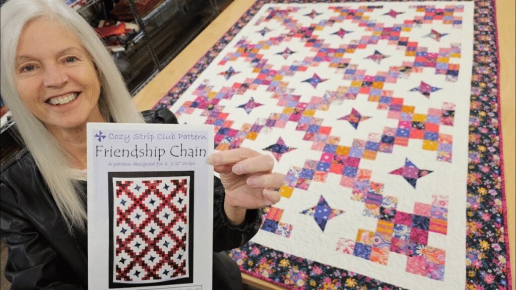 Finished Easy Friendship Chain Quilt, a completed DIY project