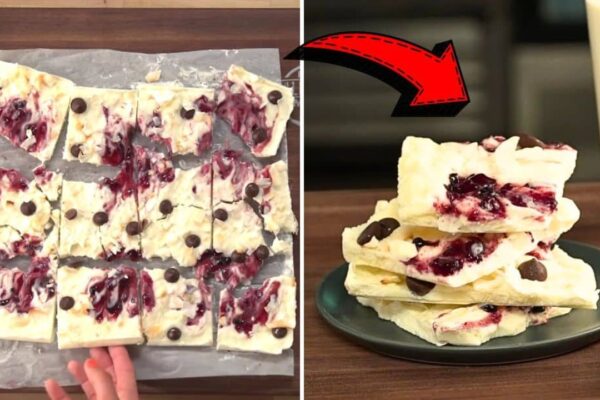 Easy 5-Ingredient Frozen California Yogurt Bark, homemade and freshly served