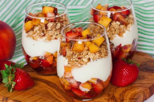 Easy Fruit & Granola Cups With Creamy Yogurt, homemade and freshly served