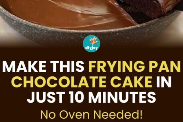 10-Minute Frying Pan Chocolate Cake, homemade and freshly served