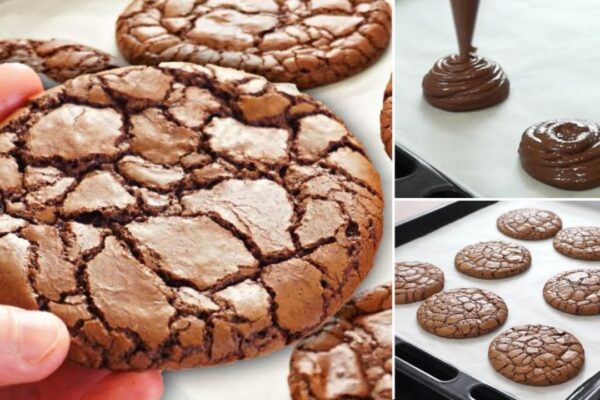 5-Minute Fudgy Brownie Cookies, homemade and freshly served