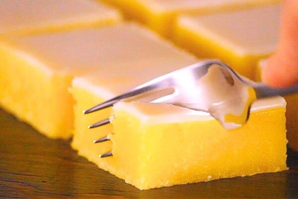 Easy-to-Make Fudgy Lemon Brownie, homemade and freshly served
