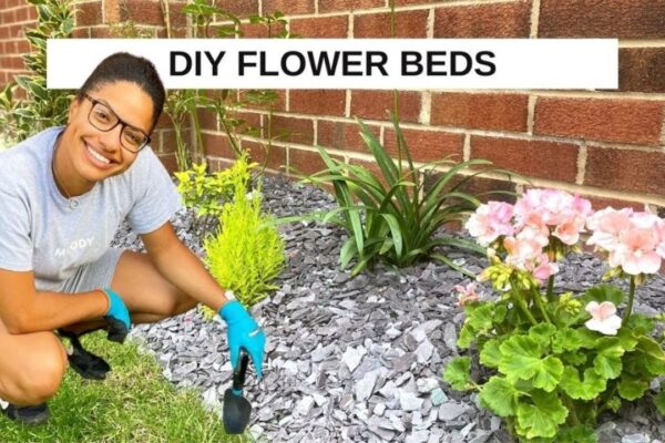 Finished Easy Budget-Friendly Flower Bed for Beginners, a completed DIY project