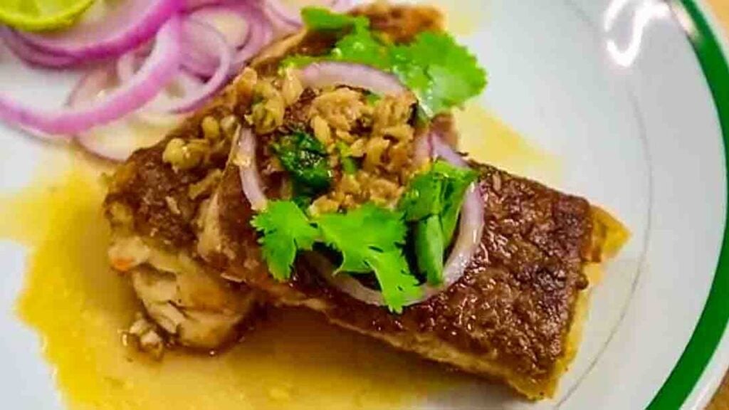 Easy Garlic Butter Fish, homemade and freshly served
