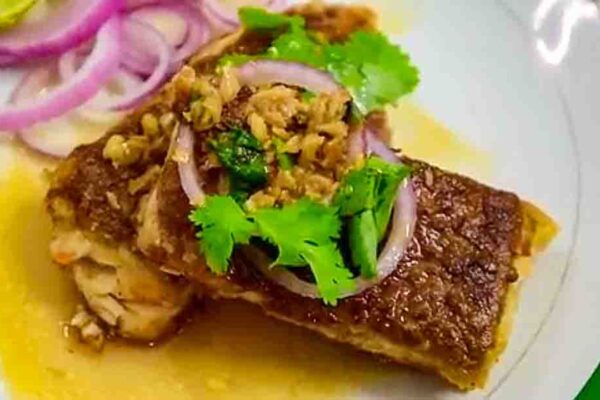 Easy Garlic Butter Fish, homemade and freshly served
