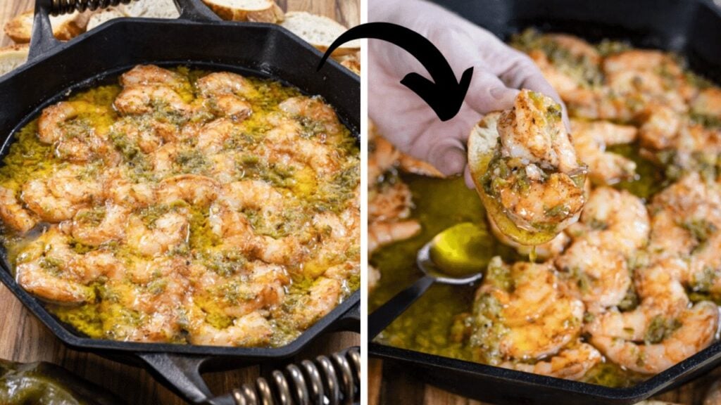 Easy Garlic Butter Smoked Shrimp, homemade and freshly served