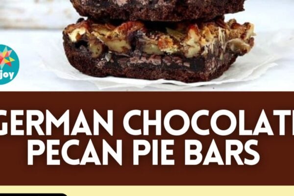 Easy German Chocolate Pecan Pie Bars, homemade and freshly served