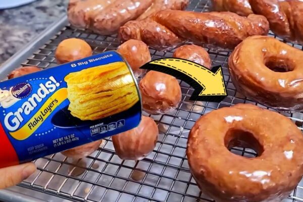 Quick & Easy 4-Ingredient Glazed Donuts, homemade and freshly served