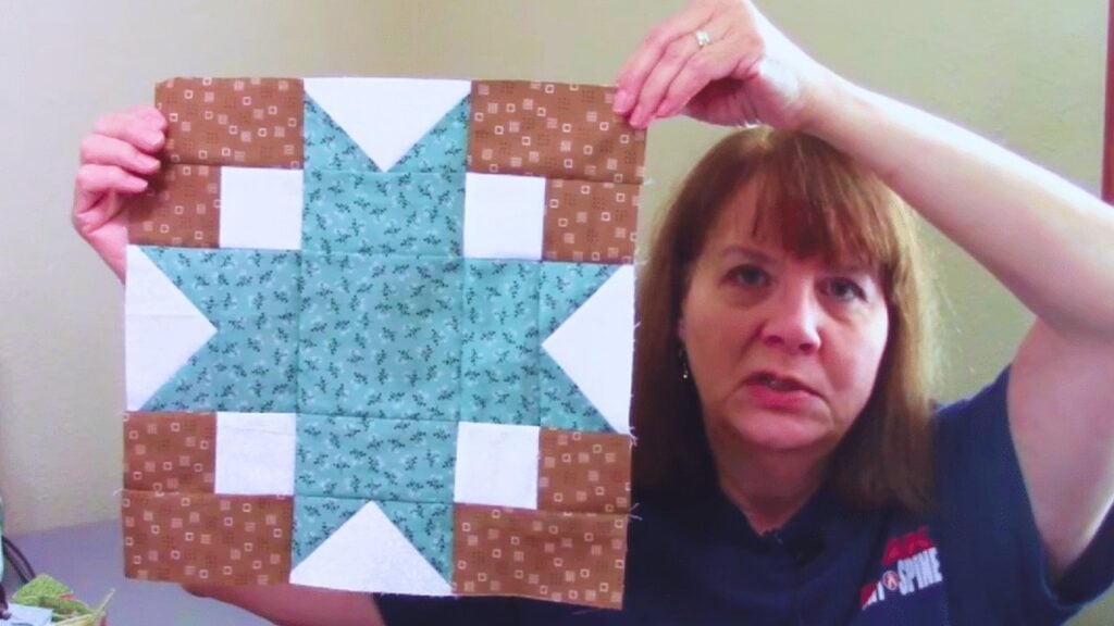 Finished Easy Glory Boxes Quilt Block, a completed DIY project