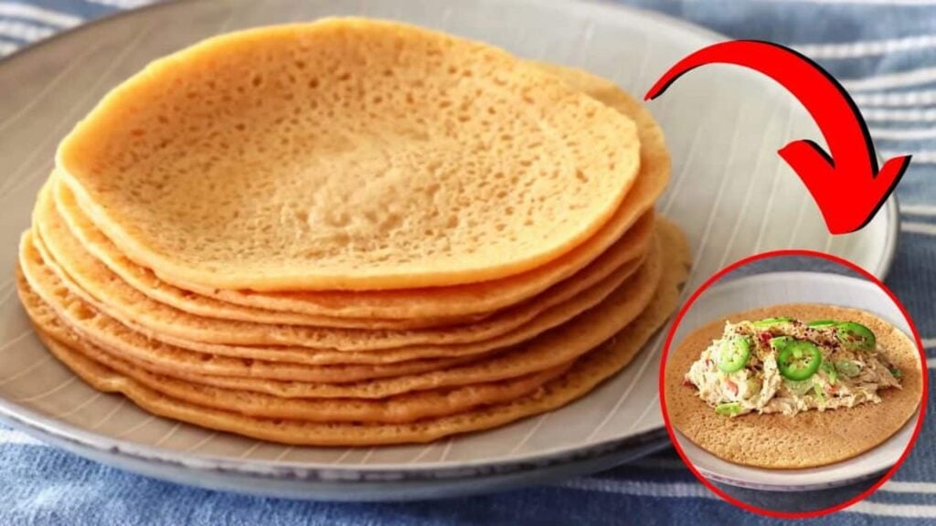 3-Ingredient Gluten-Free Lentil Flatbread, homemade and freshly served