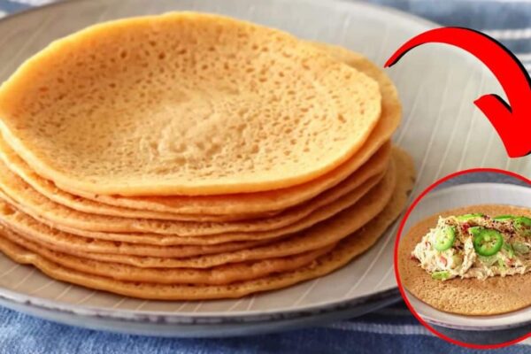 3-Ingredient Gluten-Free Lentil Flatbread, homemade and freshly served