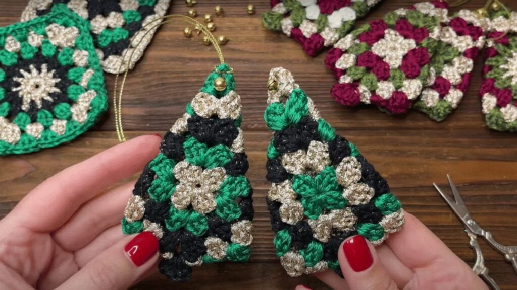 Finished Easy Granny Square Christmas Tree, a completed DIY project