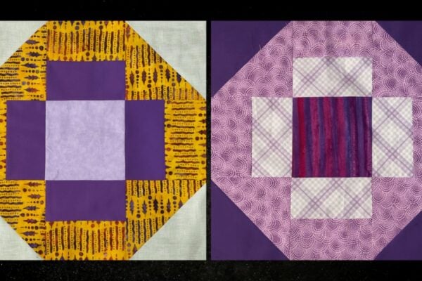 Finished Greek Cross Quilt Block for Beginners, a completed DIY project