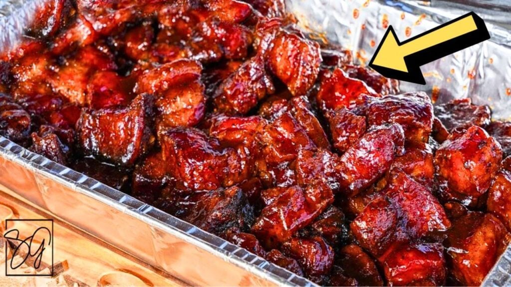 Easy Grilled Pork Belly Burnt Ends, homemade and freshly served