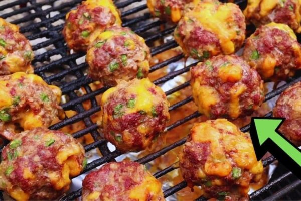 Easy-to-Make Grilled Texas Jalapeño Cheddar Meatballs, homemade and freshly served