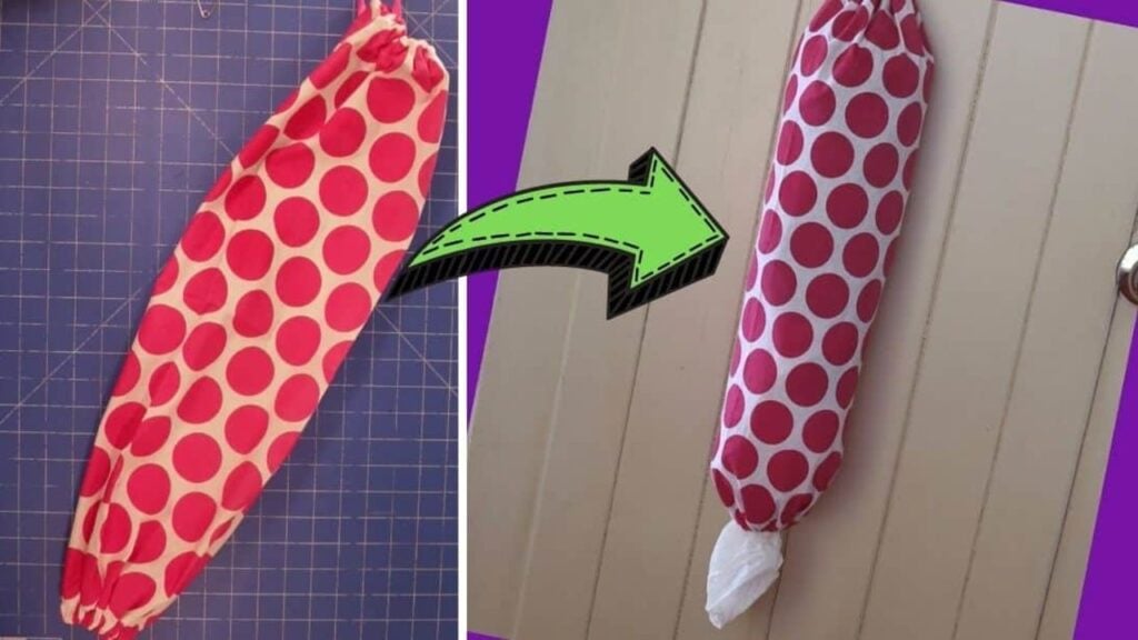Finished Easy Grocery Bag Holder Sewing, a completed DIY project