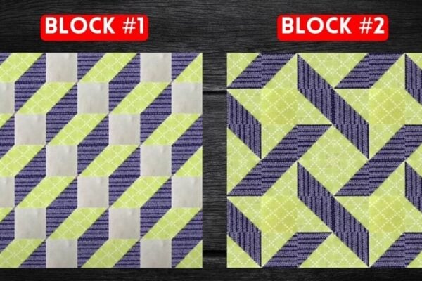 Finished 2 Easy Quilt Blocks Using Half-Square Triangles, a completed DIY project