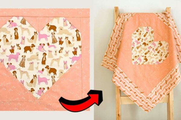 Finished a Cute Heart Baby Quilt, a completed DIY project