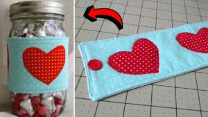 a Heart Mason Jar Wrap, homemade and freshly served