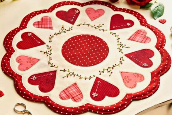 Finished Simply Sweet Table Topper Sewing, a completed DIY project