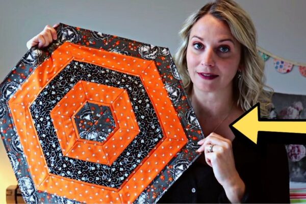 Finished Halloween/Fall Hexagon Table Topper Sewing, a completed DIY project