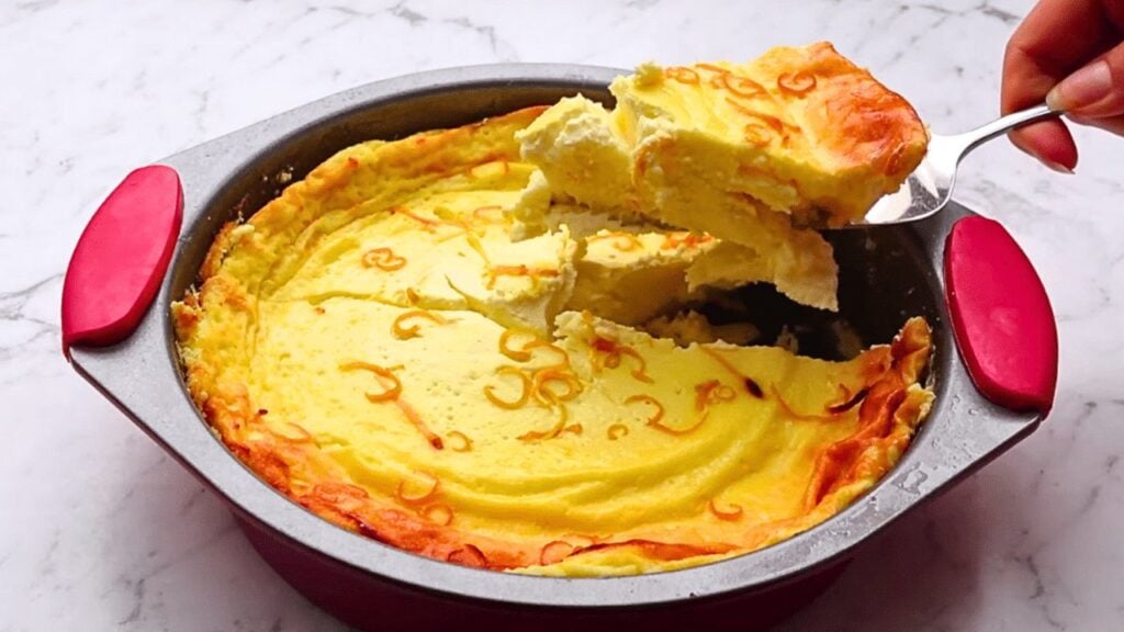 6-Ingredient High Protein Baked Cheesecake, homemade and freshly served