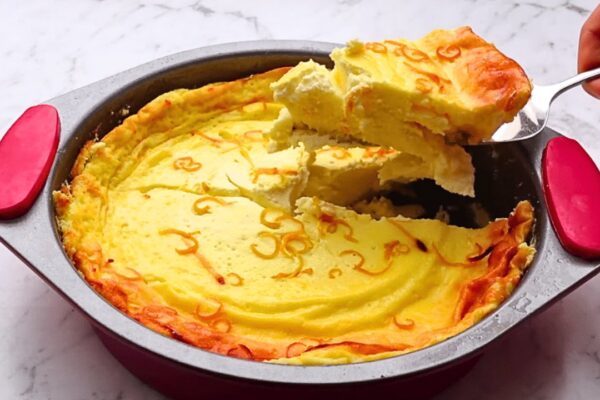 6-Ingredient High Protein Baked Cheesecake, homemade and freshly served