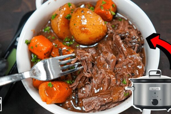 Easy Holiday Pot Roast, homemade and freshly served