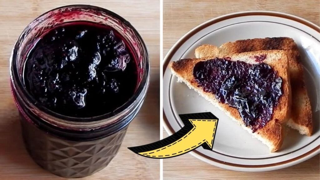 Easy & Delicious 3-Ingredient Blueberry Jam, homemade and freshly served