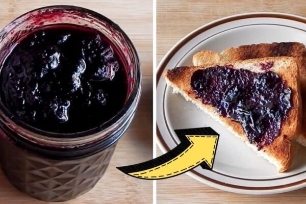 Easy & Delicious 3-Ingredient Blueberry Jam, homemade and freshly served