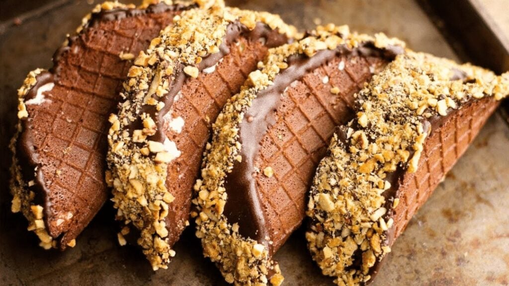 Easy Homemade Choco Taco, homemade and freshly served