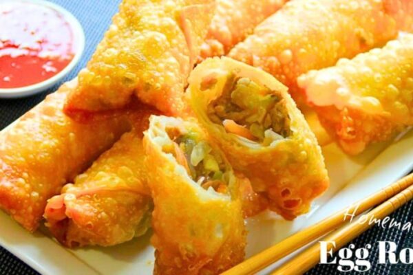 Better-Than-Take-Out Homemade Egg Rolls, homemade and freshly served