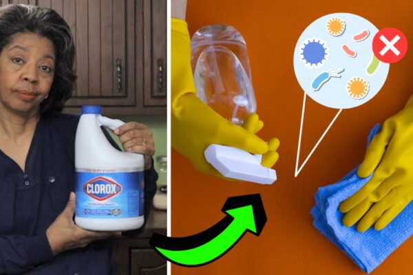 Finished Homemade Disinfectant According to CDC Guidelines, a completed DIY project