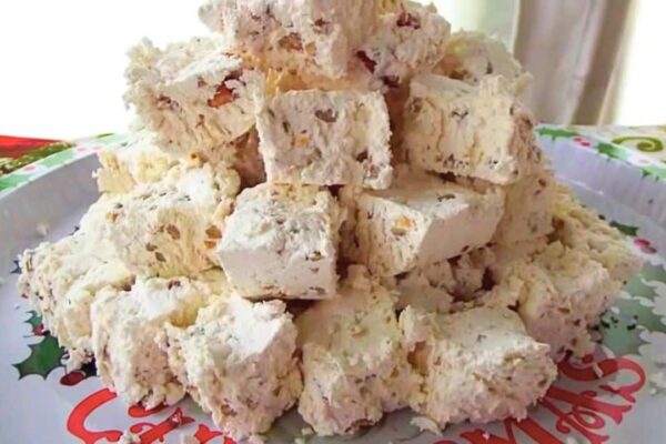 Easy Homemade Divinity Fudge, homemade and freshly served