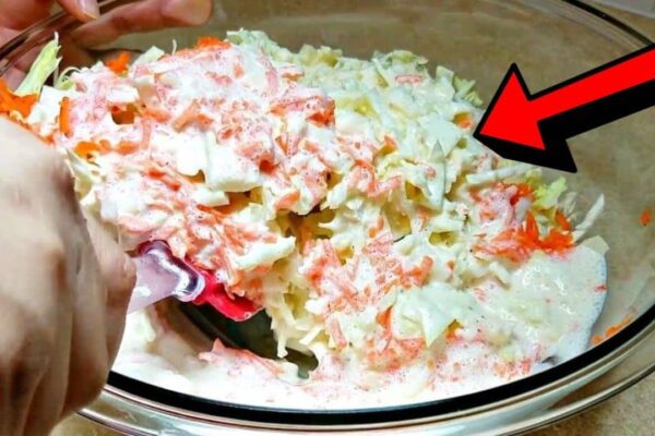 Easy Homemade KFC Style Coleslaw, homemade and freshly served