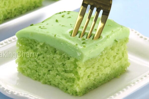 Super Easy Homemade Lime Cake, homemade and freshly served