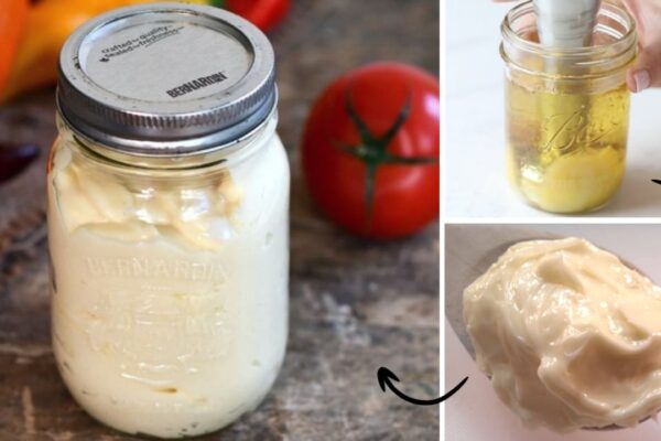 Homemade Mayonnaise, homemade and freshly served