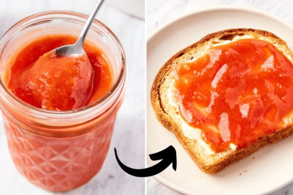 Easy Homemade Peach Butter, homemade and freshly served