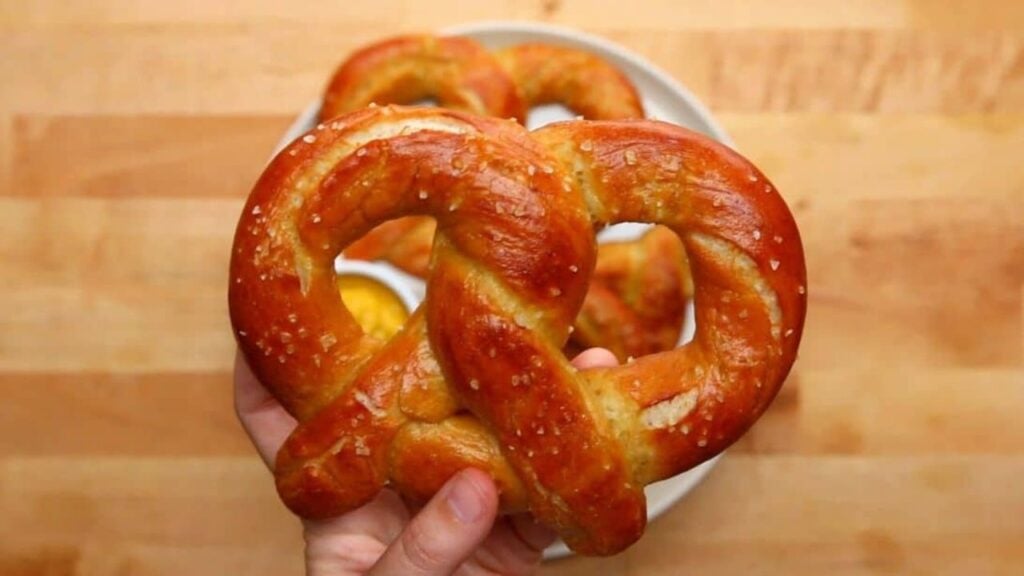 Easy Homemade Soft Pretzels, homemade and freshly served