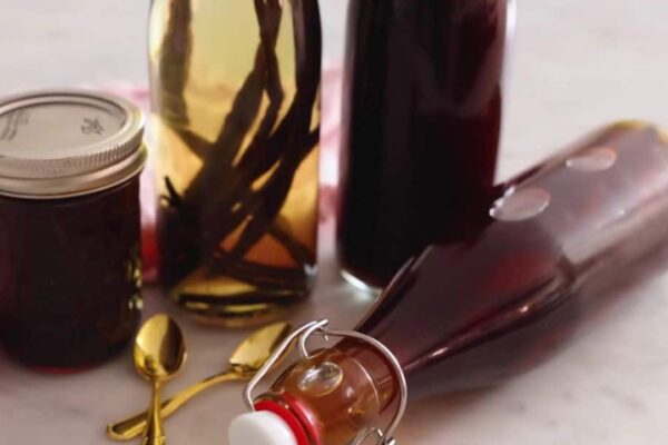 Easy Homemade Vanilla Extract, homemade and freshly served