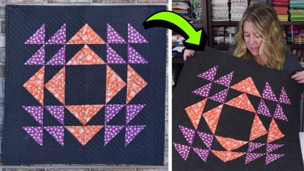 Finished Easy Homespun Quilted Table Topper, a completed DIY project
